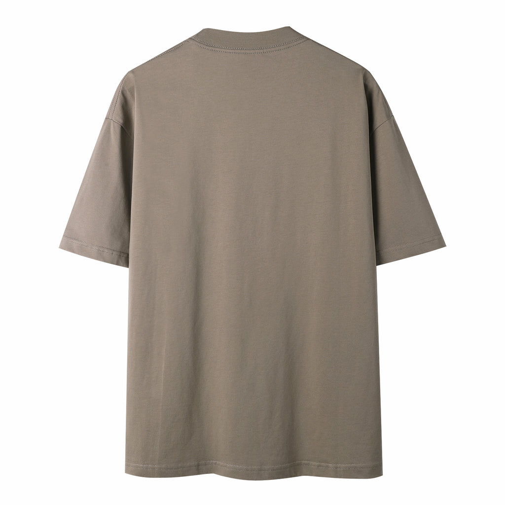 The Way T-shirt in Coffee Brown, plain back